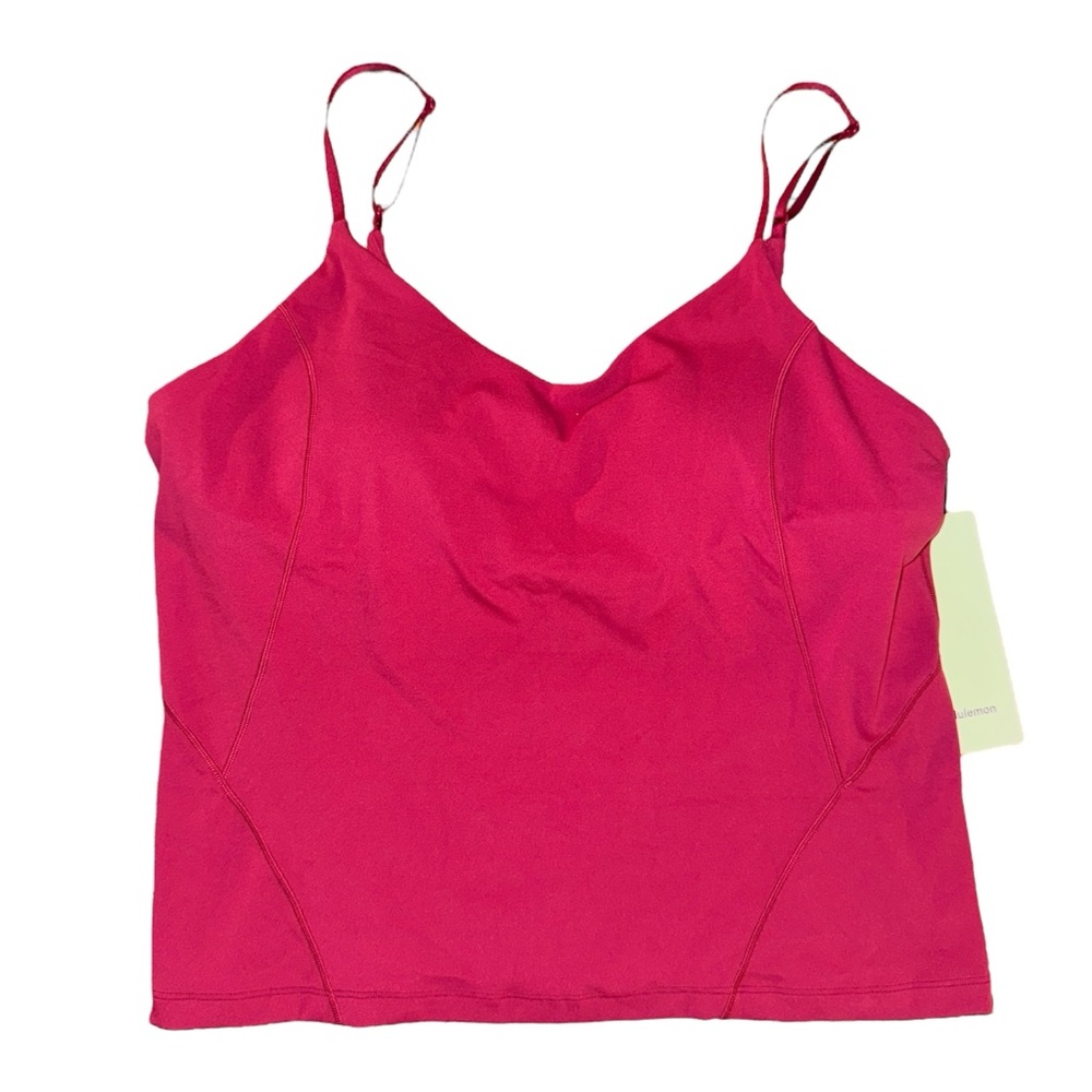 Lululemon Align Waist-Length Cami Tank, C/D Cup, Magenta Smoke, Size 14 NWT - Picture 3 of 7